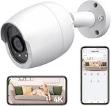 8MP PoE IP Camera Outdoor, 4K Bullet Surveillance Cameras for Home Security with Human/Vehicle Detection, Full Color Night Vision, Two Way Talk, App Control